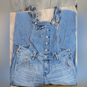 Women's Hollister Jean Bibs Overalls Size Xs Y2K Skinny Distressed